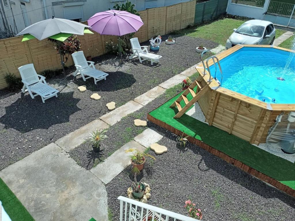 Villa Les Flamboyants Petit-Bourg Luaran gambar
